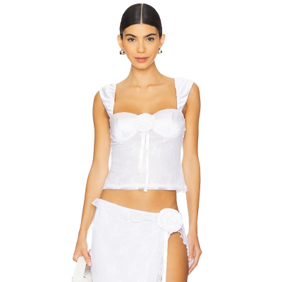 MAJORELLE LEONIE 上装 白色REVOLVE小众新款