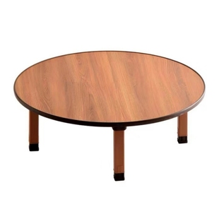 韩式日式榻榻米折叠圆形炕桌东北矮桌家用圆桌餐桌简约实木饭桌