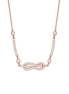 阿玛尼女士玫瑰金色项链