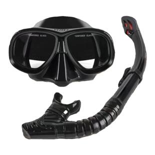近视浮潜三宝硅胶全干式呼吸管大框带度数防雾浮潜面镜潜水镜装备