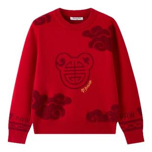 【新年】PawinPaw卡通小熊童装26年新款男女童新中式圆领毛衣宽松