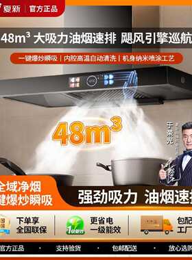 夏新顶吸抽油烟机家用厨房大吸力自动清洗一级能效T型油烟机新款