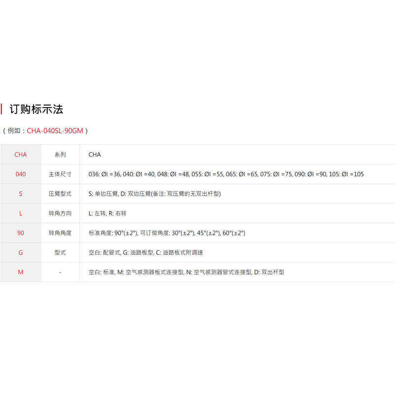 CHA转角油缸嘉刚型油缸CHA-040SL-90GM油缸转角缸夹具油缸