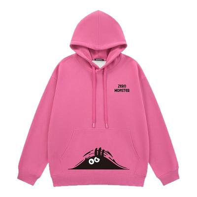 itGROUNDZERO2025秋冬加绒宽松卡通街头连帽长袖卫衣上衣男女款