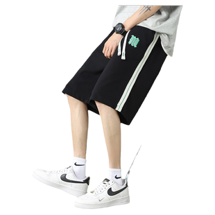 纯棉青少年男裤子夏季短裤2023新款运动透气五分裤初中生大童薄款