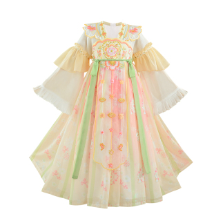 汉服女童2026新款中秋节服装小女孩唐装国风公主裙儿童古装裙子秋