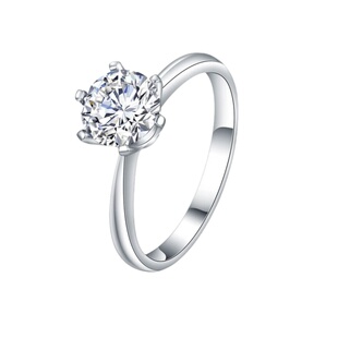 MATINOO/曼迪诺【培育】铂金镶培育钻石戒指皇冠六爪人工培育钻戒