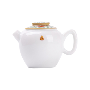 景德镇官方陶瓷茶具手绘粉彩茶壶单壶泡茶专用茶具高端个人专用