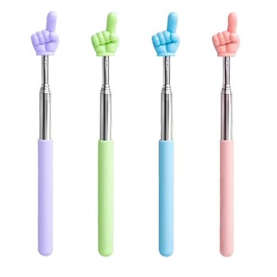 马卡龙色指读棒可伸缩教鞭手指教学棒伸缩杆家用老师教棍早教幼儿园教学指读书阅读小手指示棒指读棒指读神器