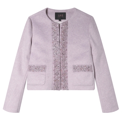 白鹿语重工钉珠鸭绒羽绒服