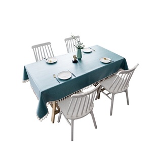 北欧棉麻防水防油免洗布艺桌布 餐桌茶几长方形家用日式台布简约