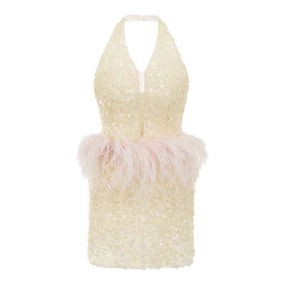 Wardrobes by chen25A 立体绣花珠片吊带连衣裙