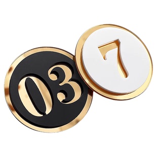 亚克力数字贴餐厅号码牌台球桌编号桌号牌包间餐桌台号牌网吧储物柜子座位牌更衣室门牌号标牌提示牌贴纸定制