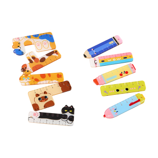 三年二班 迷你创意直尺尺子小学生专用高颜值掌心尺可爱异形多功能绘图尺一年级手抄报尺子初中生学习专用5cm