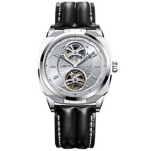 罗宾尼新款手表运动镂空飞轮男款酒桶形正品男士全自动机械表男