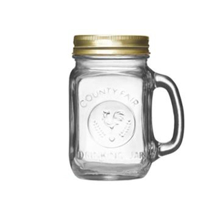 Libbey/利比 公鸡杯玻璃泡茶杯四方杯复古罐头杯啤酒杯马克杯有盖