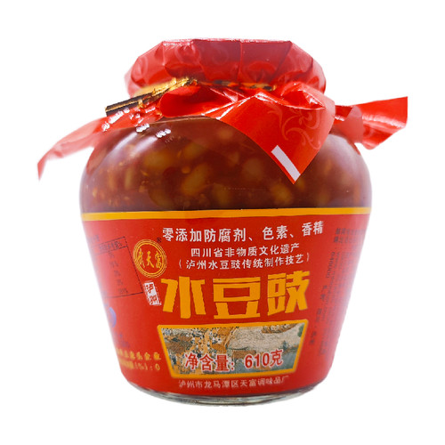 四川泸州特麻辣风味水豆豉下饭菜豆鼓罐头香辣酱开胃菜610g包邮