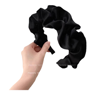 白鹿同款增高颅顶褶皱发箍女款外出发卡显脸小洗脸头箍2026年新款