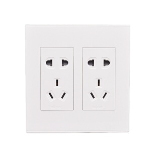 120型六位10孔面板 双五孔电源插座十孔电源二位五孔二插三插面板