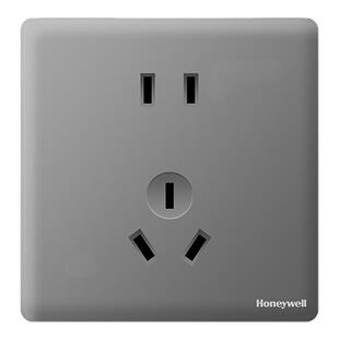 Honeywell霍尼韦尔全面板开关插座A8星空灰16a 超薄86型全屋定制