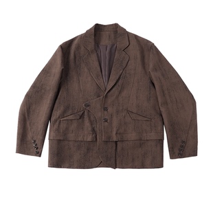 无感官&浮游野人「裁变」复古老钱戗驳领可拆两穿式结构西装外套