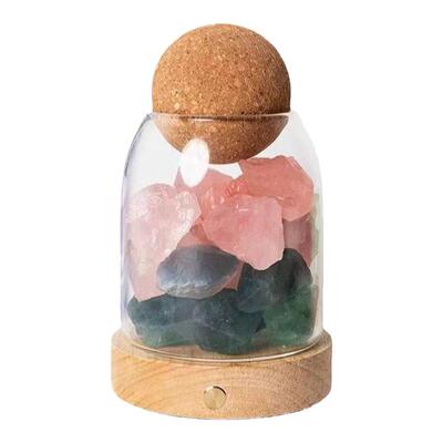 扩香水晶石夜灯摆件储物罐