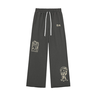 有志者UZIS 篮球运动长裤男休闲宽松美式复古潮流春夏直筒裤[画意