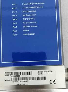 议价MKS 气体流量计GE50A013203R5V020 2000SCCM N2全新现货特价