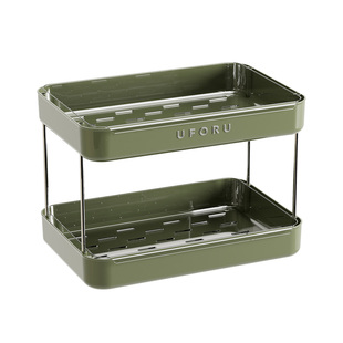 杯子置物架桌面水杯收纳架餐桌台面茶杯托盘高级家用双层沥水杯架