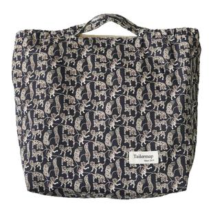 Liberty塔纳棉印花手提包高级感碎花布袋通勤大容量托特包单肩包