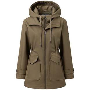 GIOVANNI VALENTINO春秋季连帽风衣女士休闲宽松户外羽绒服外套