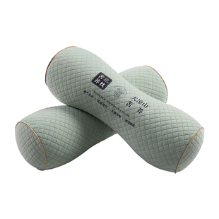 知梦人颈椎枕头荞麦圆枕圆形圆柱颈枕睡觉专用助睡眠护颈单人脖枕