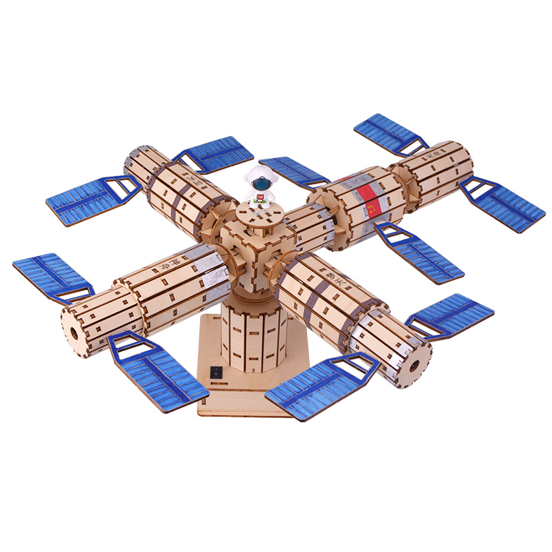 手工小制作材料包中国空间站模型DIY玩具儿童高难度拼装科学实验