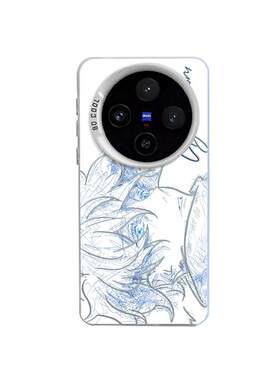 线稿镭射五条悟适用vivox300pro手机壳x200mini动漫x100s新款ultra二次元x90漫画80创意70男生60日系50防摔套
