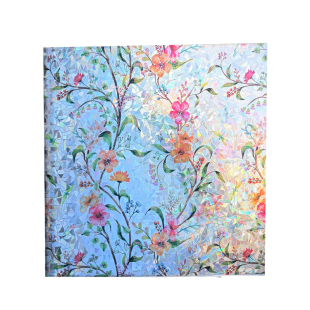 田园风玻璃贴~紫藤花彩虹玻璃膜静电贴免胶卫生间防窥玻璃贴纸