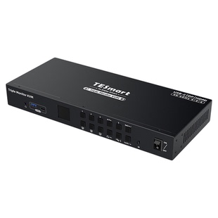 TESmart四进三出KVM切换器type-C笔记本和台式主机专用支持4K60HZ分辨率共享千兆网络USB3.0拓展坞带EDID功能