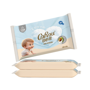 【天猫U先试用】可心柔婴儿专用乳木果云柔巾40抽3包