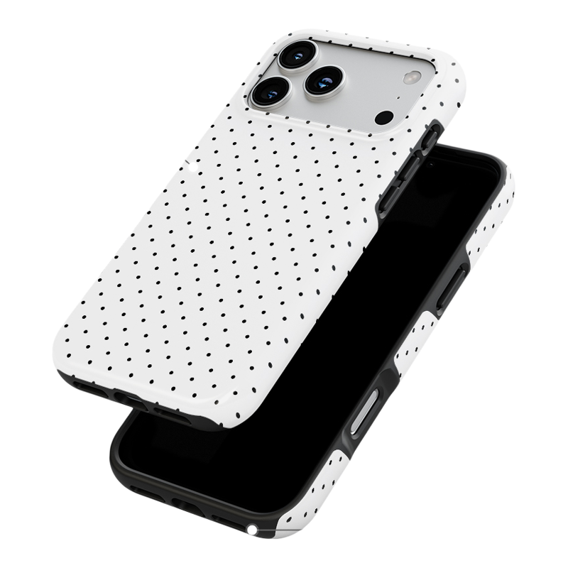 iPhone全包防摔波点保护壳简约粉