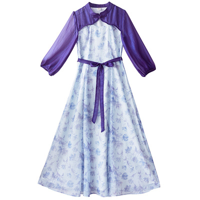 改良旗袍连衣裙女夏碎花裙