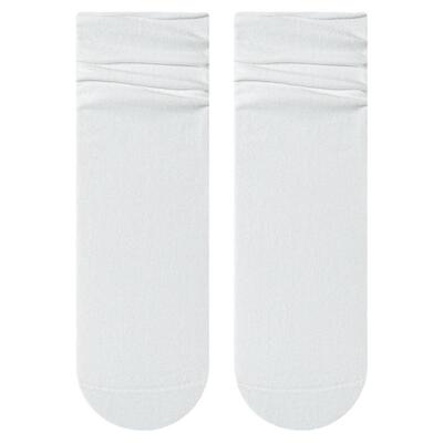 moremoil冰冰夏女卷边堆堆中筒袜