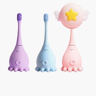 combo儿童电动牙刷1-6岁杀菌软毛宝宝小章鱼