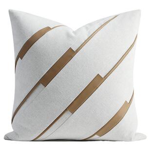 现代简约几何拼接抱枕靠垫套客厅沙发卧室床搭样板房软装专用定制