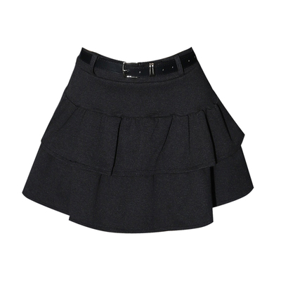 秋冬季高腰毛呢短裙蛋糕半身裙