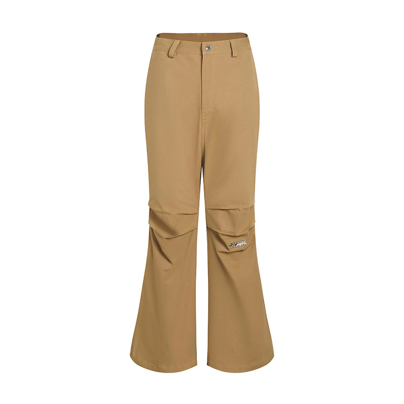 SFTTR 设计感双打褶工装休闲宽松长裤男女微喇叭 CLEAN FIT拖地裤