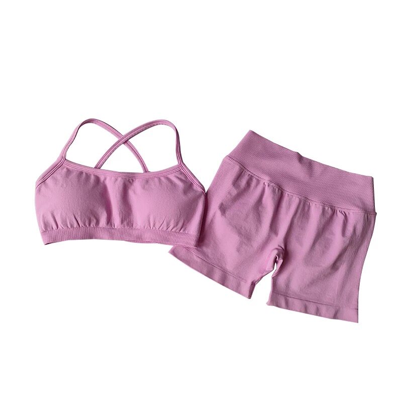 瑜伽服女运动套装带胸垫跑步训练