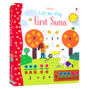原版英文 Lift-The-Flap First Sums 翻翻启蒙学习书 加数求和加法 尤斯伯恩图书原版进口英文单词幼儿早教英语绘本
