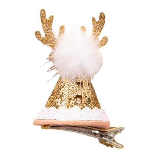 圣诞节装饰品鹿角头饰发夹场景氛围布置礼物圣诞帽家用挂饰小摆件