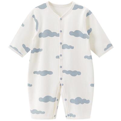 乖奇熊婴儿宝宝纯棉长袖连体哈衣