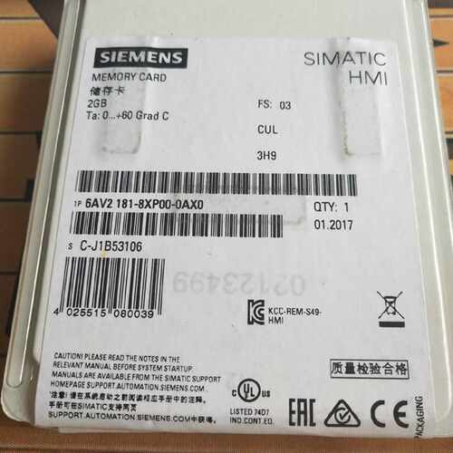 议价6AV2181-8XP00-0AX0/OAXO西门子触控屏SD存储卡2GB/SD卡全新