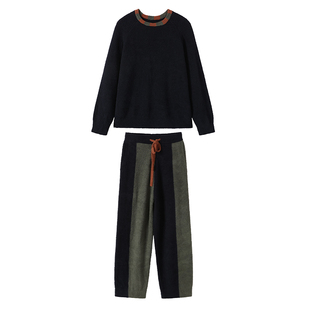 【李兰迪同款】AR原创半边绒家居服套装可外穿宽松显瘦睡衣保暖女